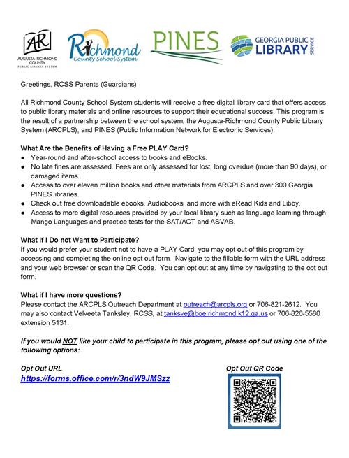 PINES PLAY Card Opt Out